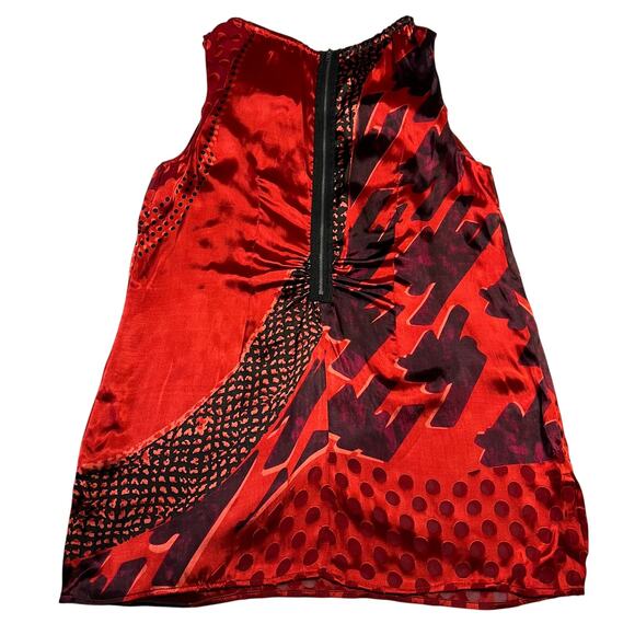 CAbi Crewneck Sleeveless Geometric Print Silk Blend Tunic Size M Style # 154 - Picture 4 of 12